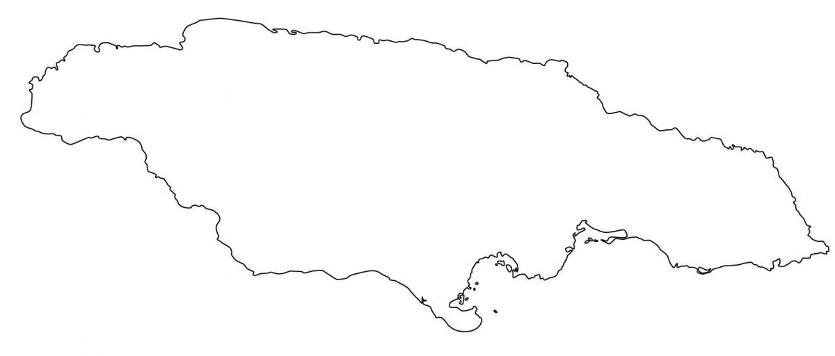 mapa ng jamaica blangko