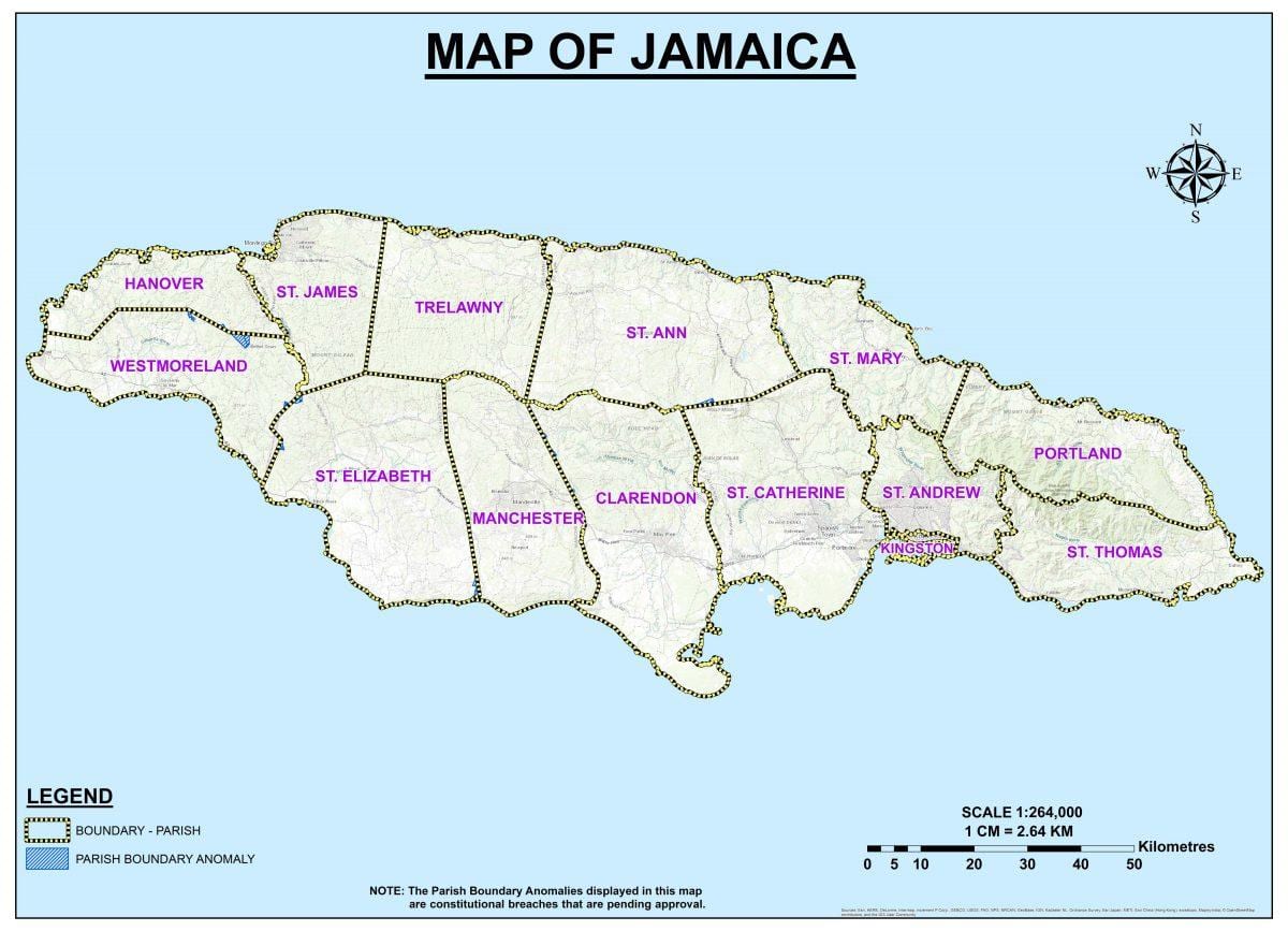 Mapa ng jamaica constituencies