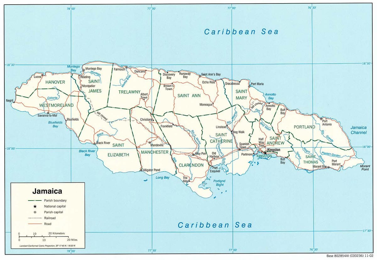 jamaica highway 2000 mapa
