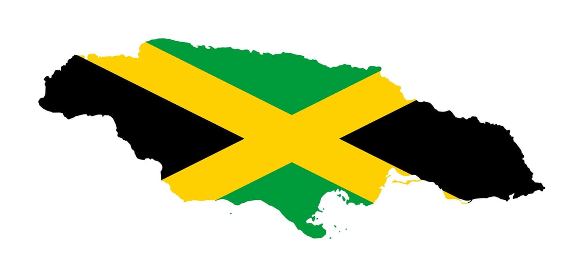 Mapa ng jamaica vector