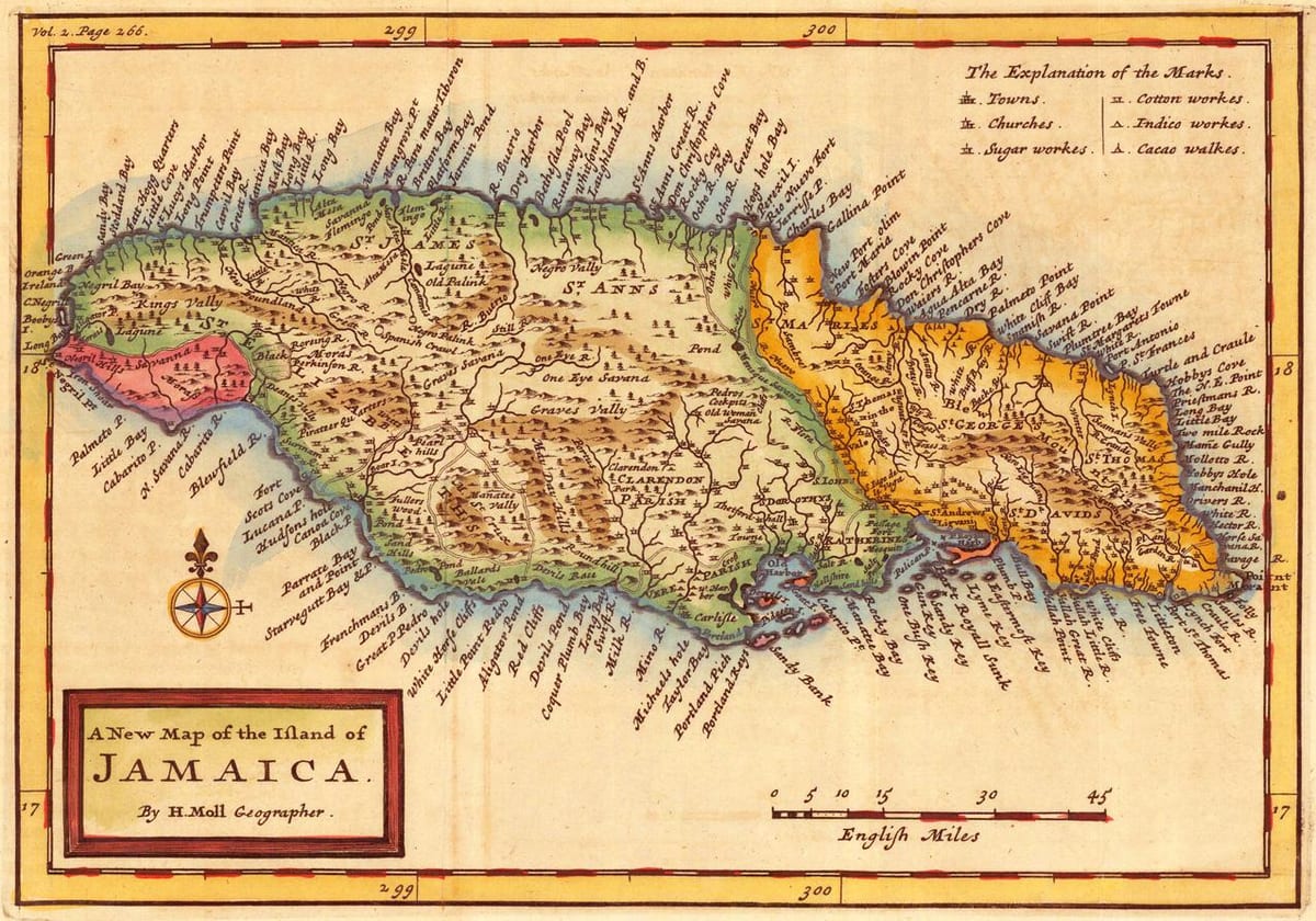 Mapa ng matanda jamaica
