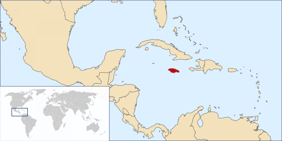 jamaica bansa sa mapa ng mundo