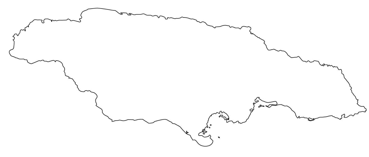 Mapa ng sketch jamaica
