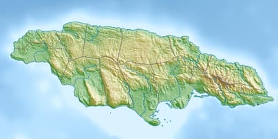 Mapa ng 3d jamaica