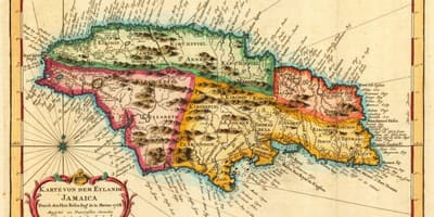 Mapa ng antigo jamaica