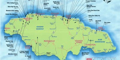 Mapa ng duguan bay resort ng jamaica 