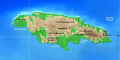 Mapa ng jamaica bundok 