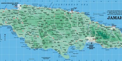 Heograpikal na mga mapa ng jamaica