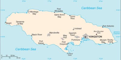 Mapa ng jamaica lugar 