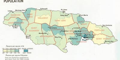 Mapa populasyon ng jamaica