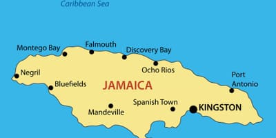 Mapa ng jamaica sa mga lungsod