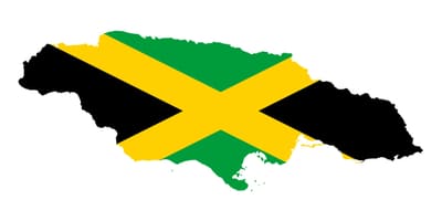 Mapa ng jamaica vector