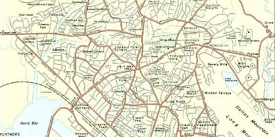 Mapa ng kingston jamaica kapitbahayan