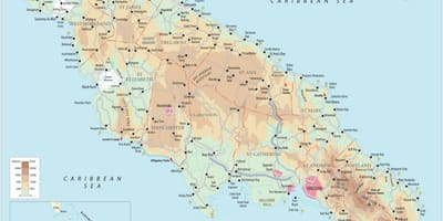 Mapa ng timog baybayin ng jamaica 