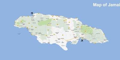Mapa ng winnifred jamaica beach
